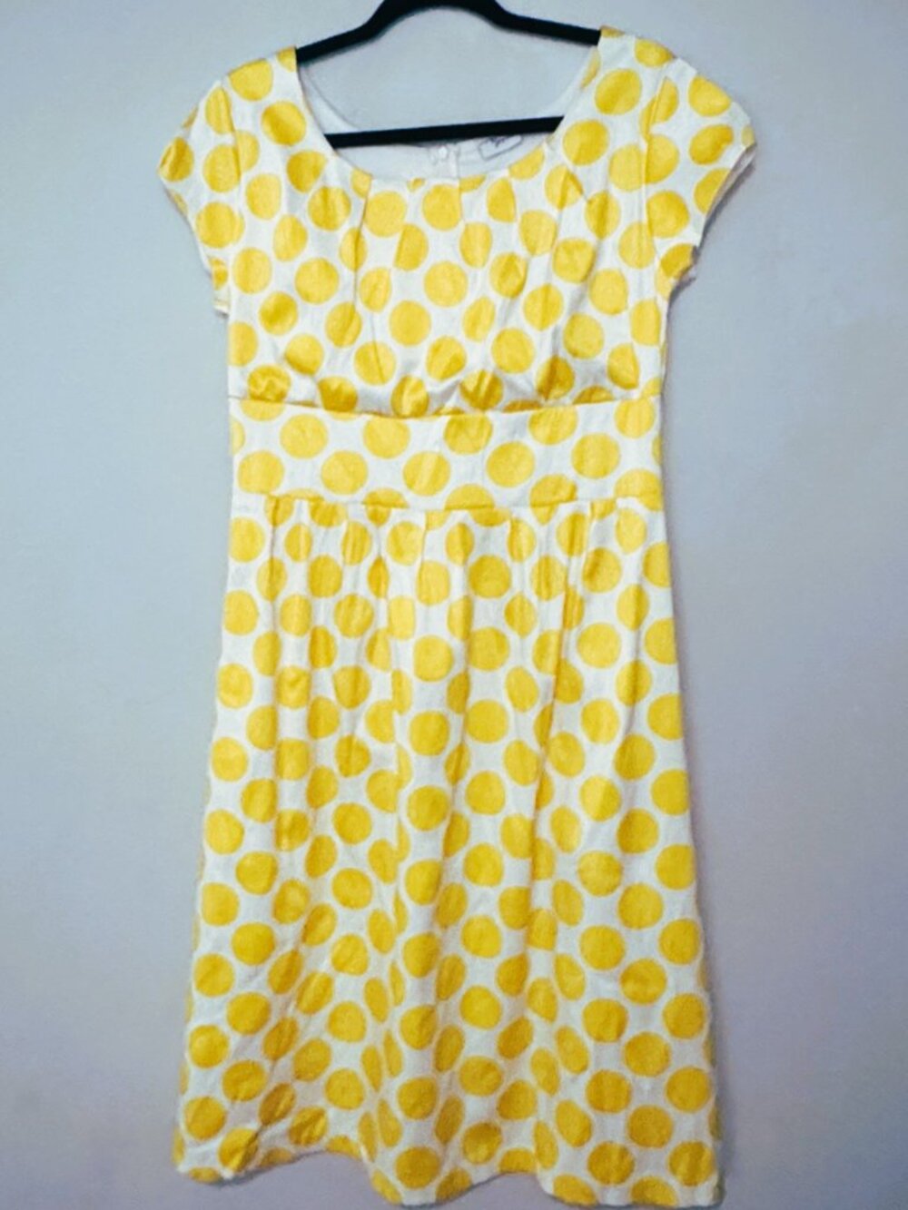 Diviine modestee sweet innocence women dress yellow polka dot. Zoe stretch.